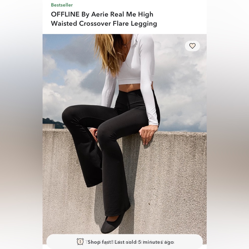 OFFLINE By Aerie Real Me High Waisted Crossover Flare Legging